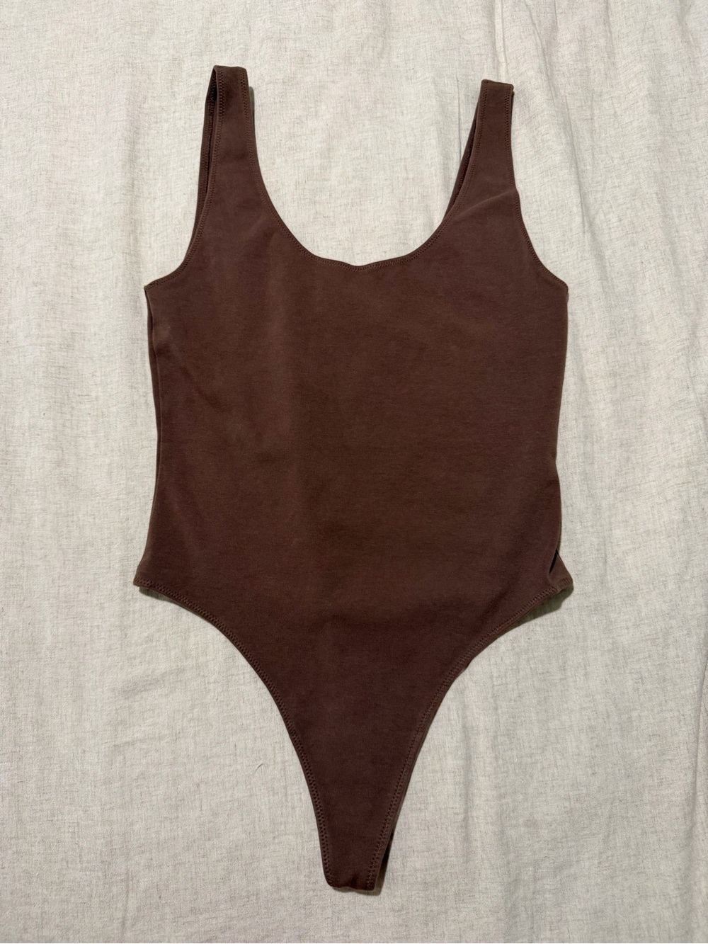 Wilfred Brown Scoop Neck One-Piece Bodysuit